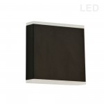 15W LED Wall Sconce, Matte Black with Frosted Acrylic Diffuser