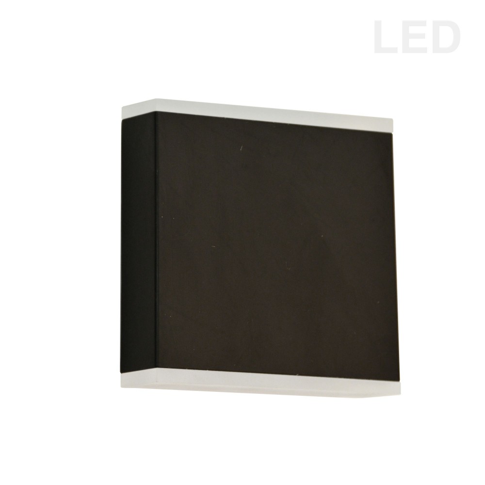 15W LED Wall Sconce, Matte Black with Frosted Acrylic Diffuser