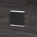 15W LED Wall Sconce, Matte Black with Frosted Acrylic Diffuser