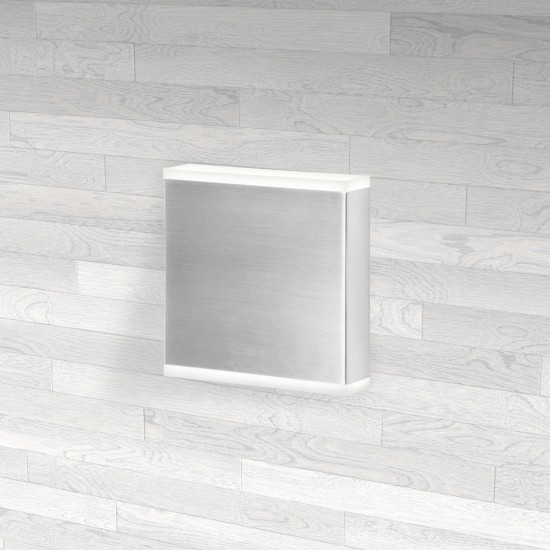 15W LED Wall Sconce, Satin Chrome with Frosted Acrylic Diffuser