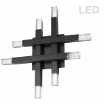 24W Matte Black Wall Sconce w/ Acrylic Diffuser