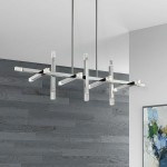 48W Horizontal Polished Chrome Chandelier w/ Acrylic Diffuser