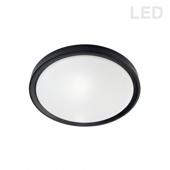 30W Flush Mount, Matte Black Finish