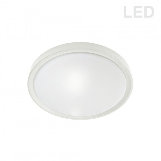 30W Flush Mount, Matte White Finish