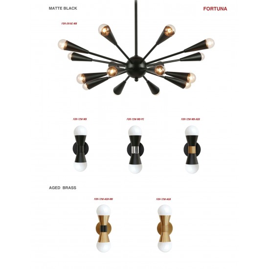 16 Light Incandescent Matte Black Chandelier