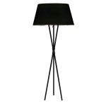 1 Light Matte Black Gabriela Floor Lamp, JTone Black / Silver