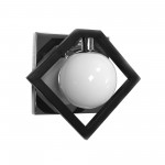 1 Light Wall Sconce, Matte Black & Polished Chrome