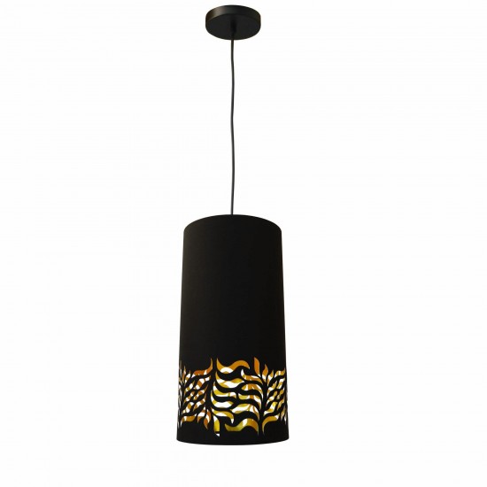 1 Light Glora Pendant JTone Black Gold Black