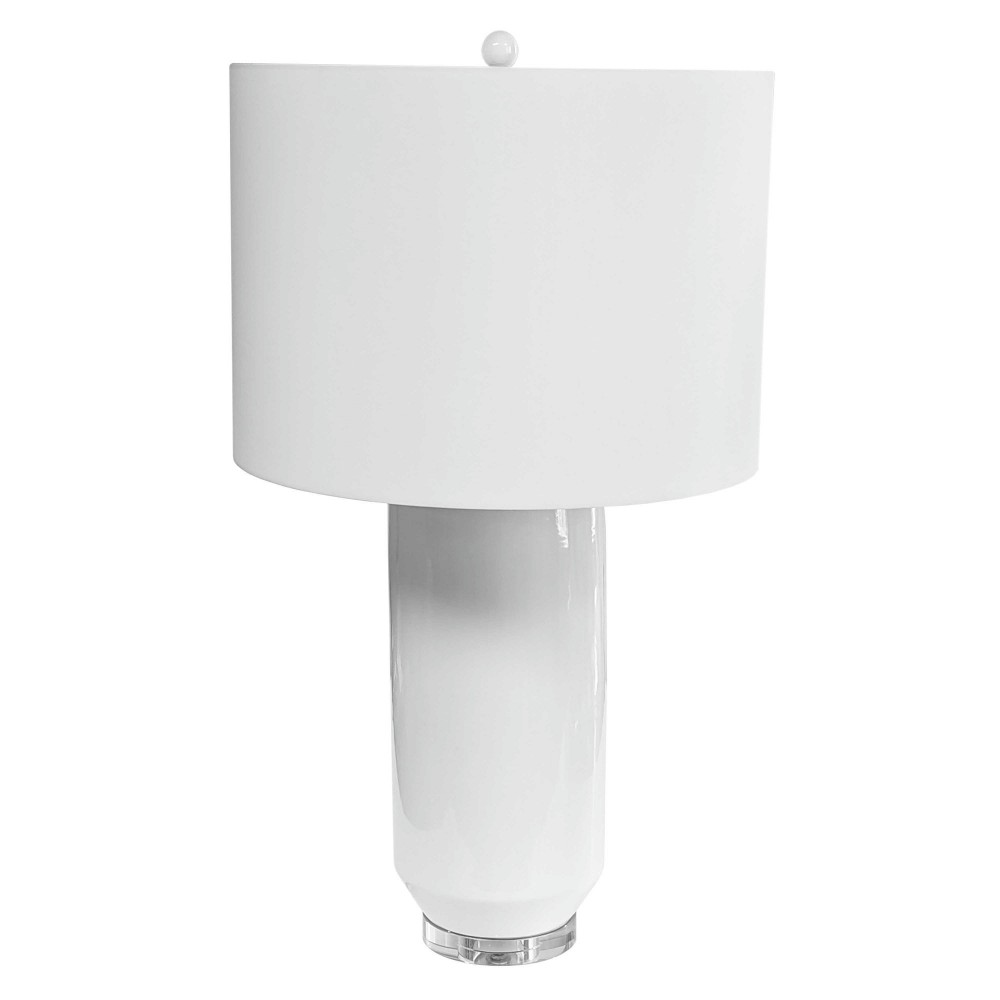 Ceramic Oversized Strudy Table Lamp, White Finish