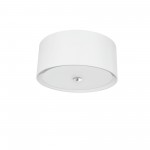 3 Light Helena Flush Mount Polished Chrome White with White Diffuser