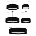 4 Light Helena Pendant Polished Chrome Black w/ White Diffuser, HEL-224P-PC-BW