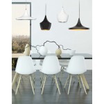 Helsinki Pendant, Matte White / Silver, HKI-141P-WH