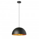 Helsinki Pendant, Matte Black / Gold, HKI-161LP-BK