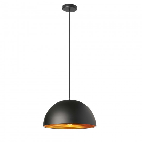 Helsinki Pendant, Matte Black / Gold, HKI-161LP-BK