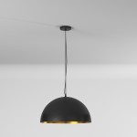 Helsinki Pendant, Matte Black / Gold, HKI-201LP-BK