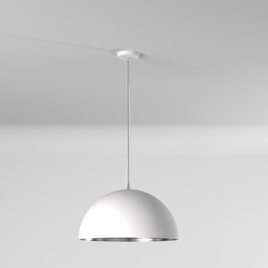 Helsinki Pendant, Matte White / Silver, HKI-201LP-WH