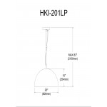 Helsinki Pendant, Matte White / Silver, HKI-201LP-WH