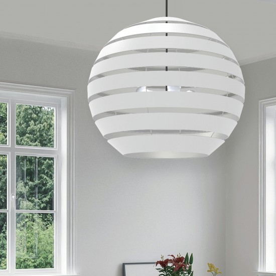 4 Light Matte Black Chandelier with White Shade