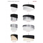 1 Light Jazlynn Pendant, Black on White Shade w/ 790 Diff