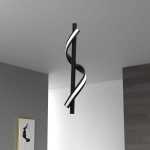 8W LED Pendant, Matte Black with White Silicone Diffuser