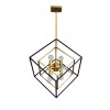6 Light Pendant, Vintage Bronze / Matte Black Finish