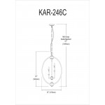 Karland 6 LT Chandelier w/ Crystal Studded Banding, Chrome Finish, KAR-246C-PC