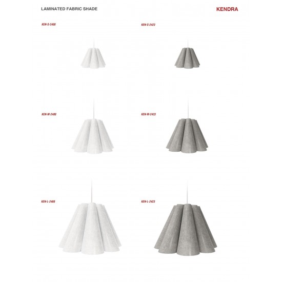 4 Light Kendra Pendant Milano White, Large Polished Chrome