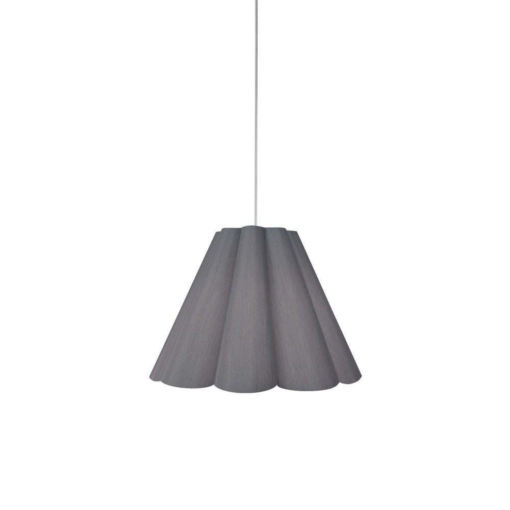 4 Light Kendra Pendant SGlow Grey, Small Polished Chrome