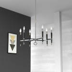 6 Light Incandescent Chandelier, Polished Chrome Finish