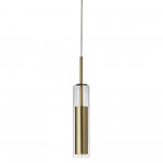 6W Pendant, Aged Brass Finish with Clear Glass