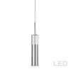 6W LED Pendant, Polished Chrome Finish with Clear Glass