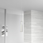 6W LED Pendant, White Finish with Clear Glass