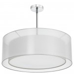 Polished Chrome 4 Light Pendant, Shade Within Shade