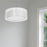 Polished Chrome 4 Light Pendant, Shade Within Shade