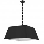 1 Light Large Black Milano Pendant Black Shade