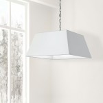 1 Light Large Polished Chrome Milano Pendant White Shade