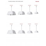 1 Light Large Polished Chrome Milano Pendant White Shade