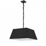 1 Light Medium Black Milano Pendant Black Shade