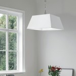 1 Light Medium Polished Chrome Milano Pendant White Shade