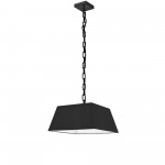 1 Light Small Black Milano Pendant Black Shade