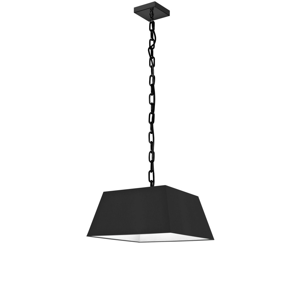 1 Light Small Black Milano Pendant Black Shade