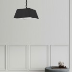 1 Light Small Black Milano Pendant Black Shade