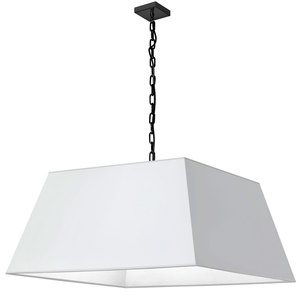 1 Light X-Large Black Milano Pendant White Shade 1 Light X-Large Black Milano Pendant White Shade