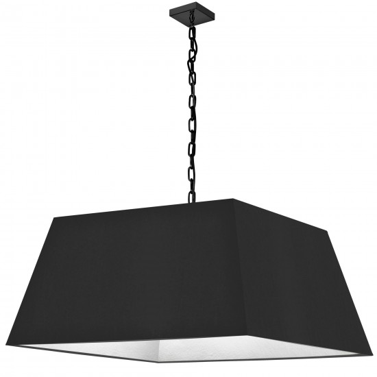 1 Light X-Large Black Milano Pendant Black Shade