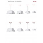 1 Light X-Large Polished Chrome Milano Pendant White Shade