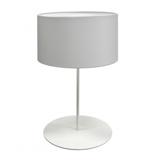 1 Light Drum Table Lamp with JTone White Shade