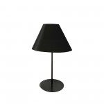 1 Light Tapered Table Lamp with Black Shade