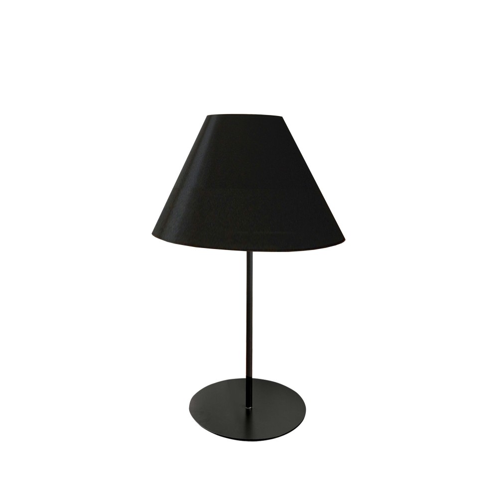 1 Light Tapered Table Lamp with Black Shade