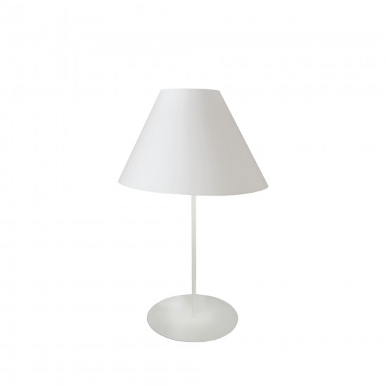 1 Light Tapered Table Lamp with White Shade