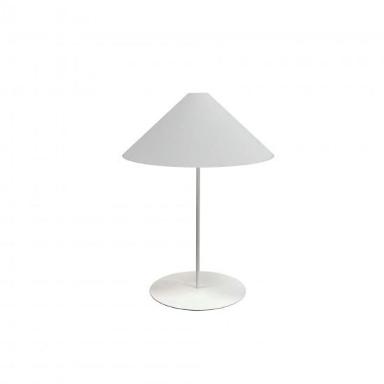 1LT Slope Table Lamp White Shade White